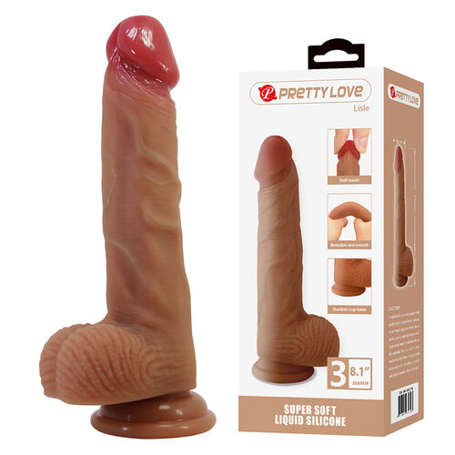 Pretty love – lisle gode réaliste avec ventouse 20,6 cm -Ø- 4,2 cm